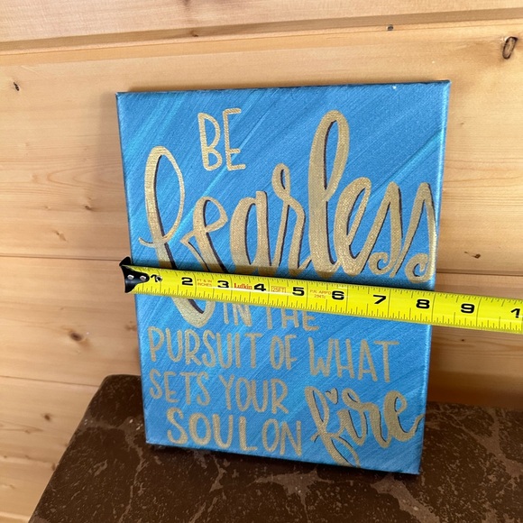 Be Fearless Canvas Wall Art Original Hand Painted Motivational Y2K Encouragement - Picture 8 of 13